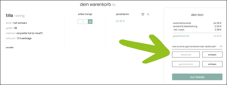 Füge den Gutscheincode von erlich textil dem Warenkorb hinzu Den erlich textil Rabatt Code nutzen
