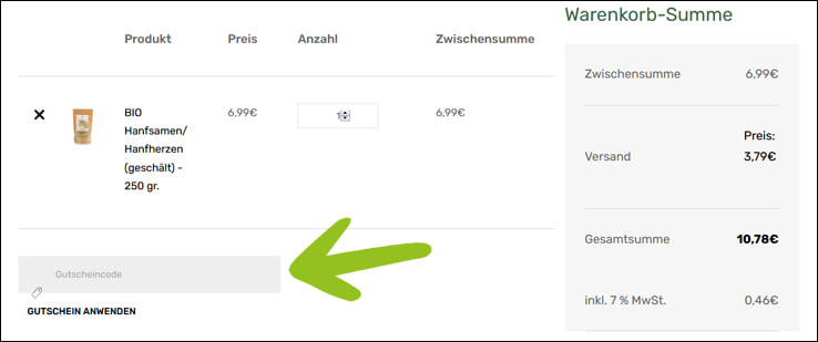 Spare mit dem Sanaleo Gutscheincode, indem du ihn im Warenkorb einlösen Den Sanaleo Gutschein aktivierst du im Warenkorb
