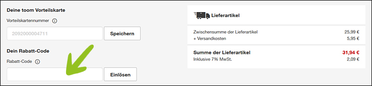 Einen OBI Gutschein einlösen