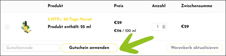 Spare mit deinem Vitasation Gutschein im Warenkorb Den Vitasation Rabattcode kannst du im Warenkorb einlösen